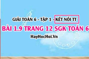 Giải bài 1.9 trang 12 Toán 6 Tập 1 SGK Kết nối tri thức